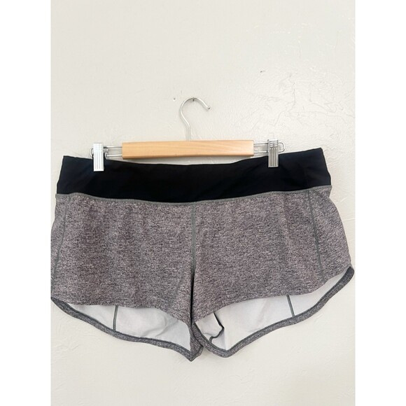 Lululemon Pants - Lululemon Speed Up Shorts Womens 12 Gray Black Running Athletic Liner Pocket Zip